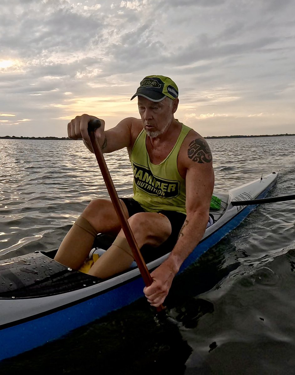 KipAuthor's tweet photo. Steady 12.5 miles on the water this morning. And somehow, I feel like the rest of the day should be a “rest day.” 🤣
#outriggercanoe #howihammer @hammernutrition #IndianRiverLagoon @IRLProgram #EauGallie https://t.co/LywDYIqpAx