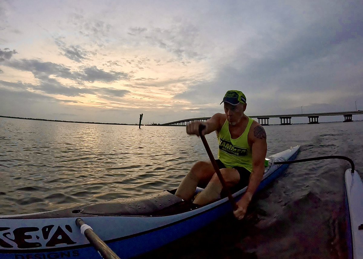 KipAuthor's tweet photo. Steady 12.5 miles on the water this morning. And somehow, I feel like the rest of the day should be a “rest day.” 🤣
#outriggercanoe #howihammer @hammernutrition #IndianRiverLagoon @IRLProgram #EauGallie https://t.co/LywDYIqpAx