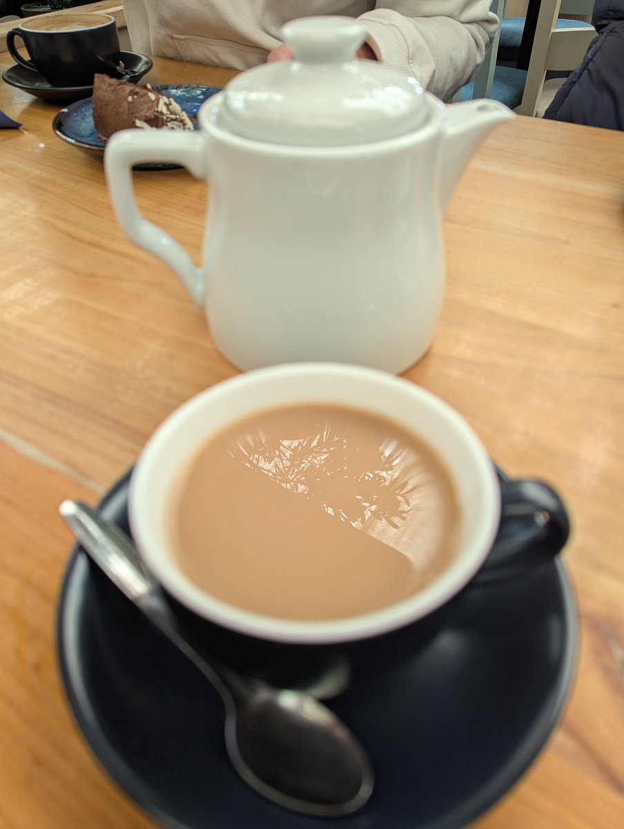 Tea for two...but just me drinking it <a href="/YorkshireTea/">Yorkshire Tea</a> at Tong Garden Centre