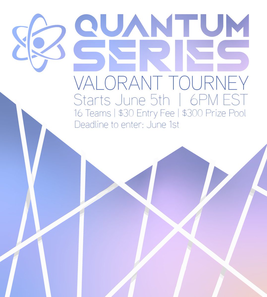 QTMgg_'s tweet image. The Quantum Series is back, and we've made some changes! 
⚔️ 16 Teams 
💸 $300 Prize Pool | $30 Team Entry 
📅 Start Date: June 5th 
📝 Registration Deadline: June 1st

Think you've got what it takes? Join our Discord below for more information! 
@ValorCentral | #QuantumSeries