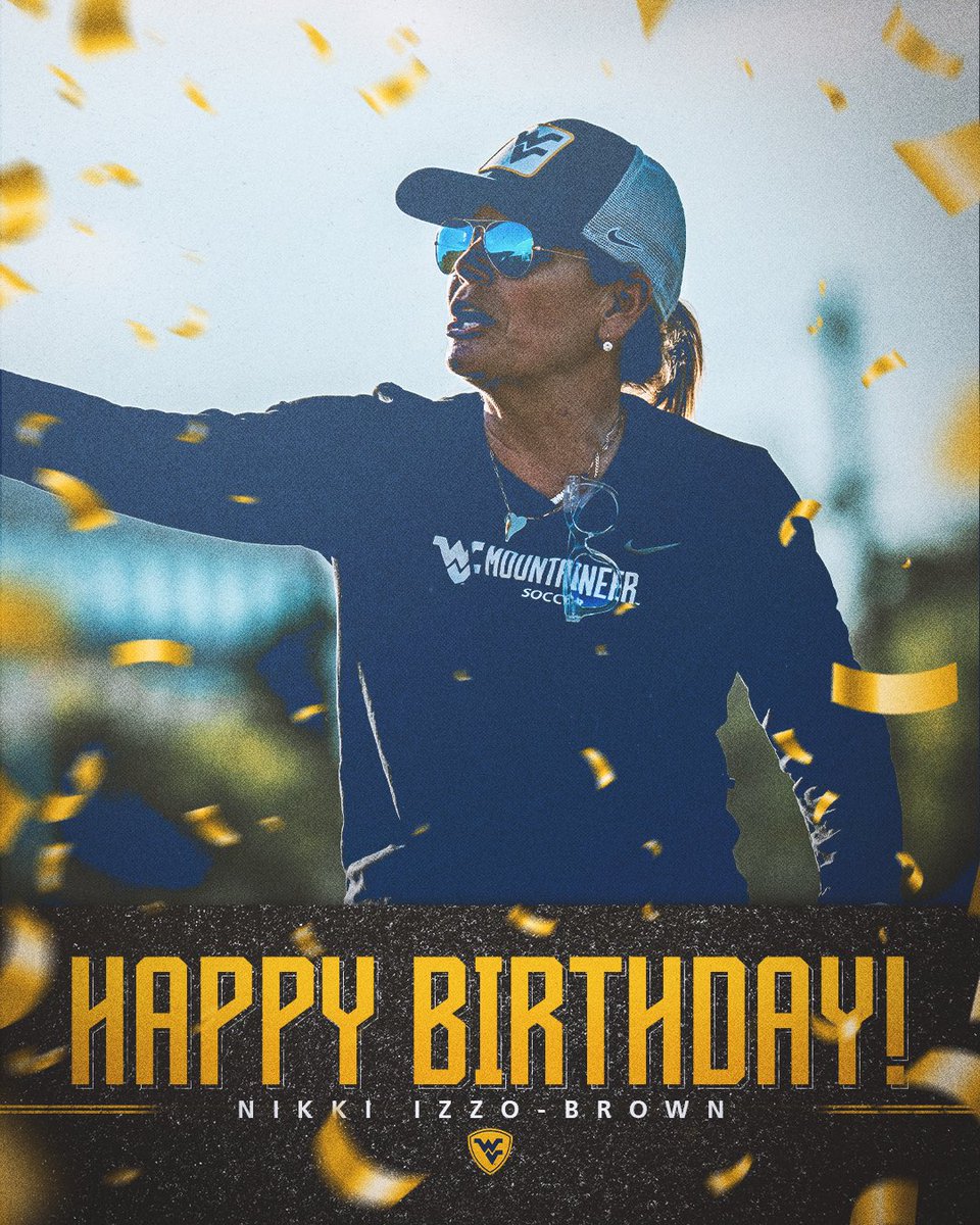 Wishing a very happy birthday to our fearless leader, <a href="/WVUIzzoBrown/">𝗡𝗶𝗸𝗸𝗶 𝗜𝘇𝘇𝗼-𝗕𝗿𝗼𝘄𝗻</a>! 🥳

#HailWV