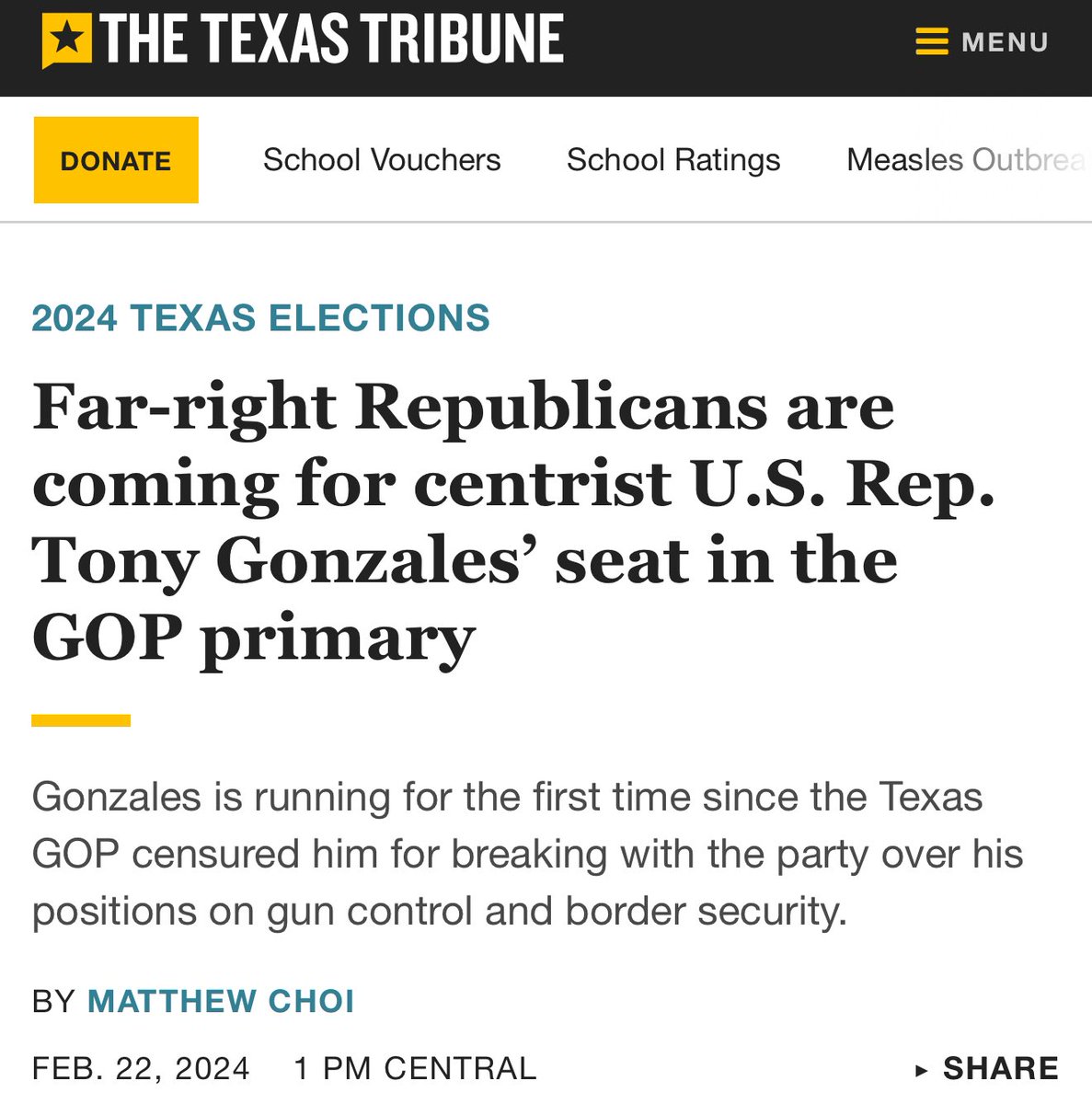 Laura Loomer (@lauraloomer) on Twitter photo What the hell is going on here? <a href="/Jim_Jordan/">Rep. Jim Jordan</a>
Rep. Tony Gonzalez <a href="/TonyGonzales4TX/">Tony Gonzales</a> is a hardcore RINO who was censured by the Texas GOP for breaking with the GOP over his positions on gun control and border security. One of the first things he did upon being sworn into office was What the hell is going on here? <a href="/Jim_Jordan/">Rep. Jim Jordan</a>
Rep. Tony Gonzalez <a href="/TonyGonzales4TX/">Tony Gonzales</a> is a hardcore RINO who was censured by the Texas GOP for breaking with the GOP over his positions on gun control and border security. One of the first things he did upon being sworn into office was