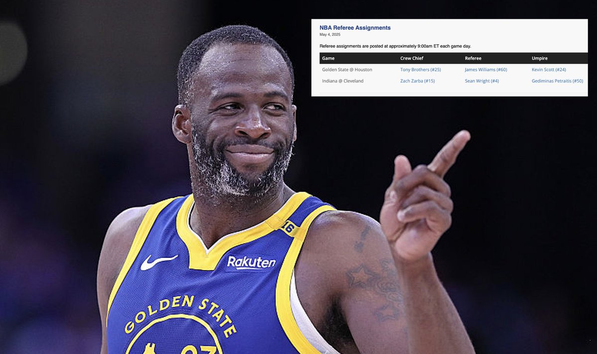 Mr. Statistician Face Man (@tomhaberstroh) on Twitter photo lol the ref crew for GSW-HOU Game 7 today has called 92 techs this season. The one for IND-CLE Game 1 has called 47.
thoughts and prayers for Draymond 😂
(ref data via <a href="/owenlhjphillips/">Owen Phillips</a>' F5) lol the ref crew for GSW-HOU Game 7 today has called 92 techs this season. The one for IND-CLE Game 1 has called 47.
thoughts and prayers for Draymond 😂
(ref data via <a href="/owenlhjphillips/">Owen Phillips</a>' F5)