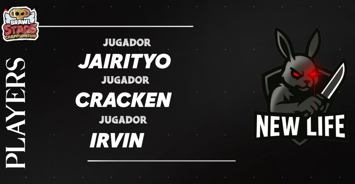 🐰¡¡Para continuar con la presentación!!🐰
Pasamos a los jugadores que nos representarán en este nuevo camino. #NewLifeWin🥳🥳
Ellos son:
🐰<a href="/XJairityo/">Jairityo</a> (Si, nuestro CEO, también es jugador)
🐰<a href="/bs_irvin/">Irvin🐧</a> 
🐰<a href="/manco_gael69996/">Cracker_987</a>