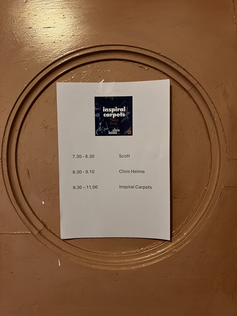 Set times for tonight’s gig at the Northwich Plaza.
See you down the front
#Northwich