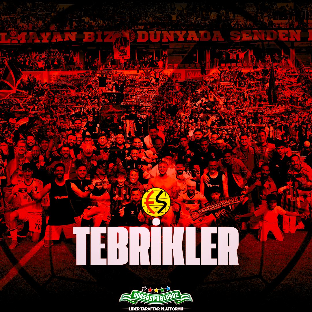 Bölgesel Amatör Lig 6. Grup’ta şampiyon olarak Nesine 3. Lig’e yükselme başarısı gösteren, Türk futbolunun köklü kulüplerinden Eskişehirspor’u tebrik ederiz.