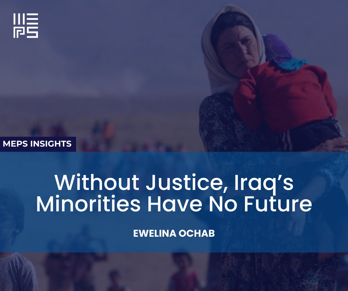 Baghdad's decision not to renew the mandate of <a href="/UNITAD_Iraq/">UNITAD</a> came as a surprise to policymakers. <a href="/EwelinaUO/">Dr Ewelina U. Ochab</a> explains its consequences for the fate of Iraq's minorities and the future of justice and accountability in Iraq. 

Read the full analysis: mepsforum.org/post/without-j…