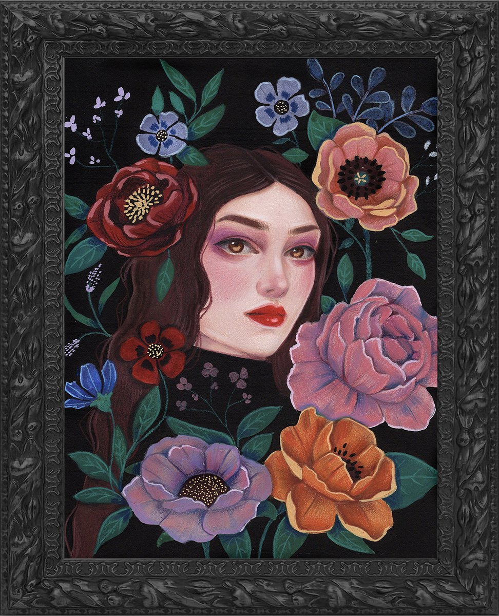 "Blooming Veil" is now available at Curio Art Gallery for my solo exhibition "Elemental Wisdom of Flowers"

Art Size: 6” x 8”
Frame Size: 8” x 10”
Medium: Acrylic, Gouache, Oil Pastel &amp; Colored Pencil

Learn More: curiogaleria.com/product/aunia-…