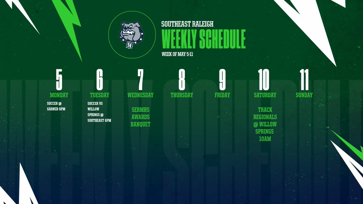 Weekly Athletic Schedule 5/5-5/11