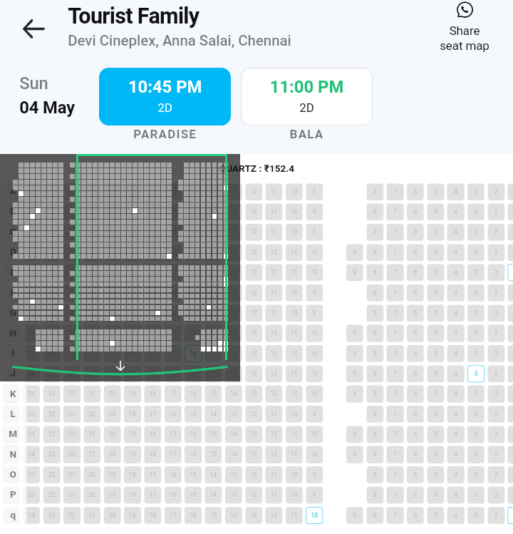 i_RA_Anand's tweet image. #TouristFamily
Chennai Devi Cineplex adds another screen 
Devi Bala (308) for Sunday night show as  
Devi Paradise (1047 seater) is almost full 🔥

Sunday Night show, which is generally not a prime show, will go full at many theatres in 
Chennai 👏

@SasikumarDir @Yuvrajganesan