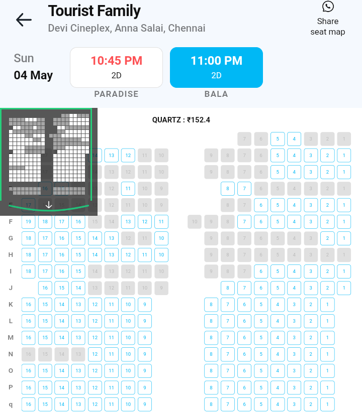 i_RA_Anand's tweet image. #TouristFamily
Chennai Devi Cineplex adds another screen 
Devi Bala (308) for Sunday night show as  
Devi Paradise (1047 seater) is almost full 🔥

Sunday Night show, which is generally not a prime show, will go full at many theatres in 
Chennai 👏

@SasikumarDir @Yuvrajganesan