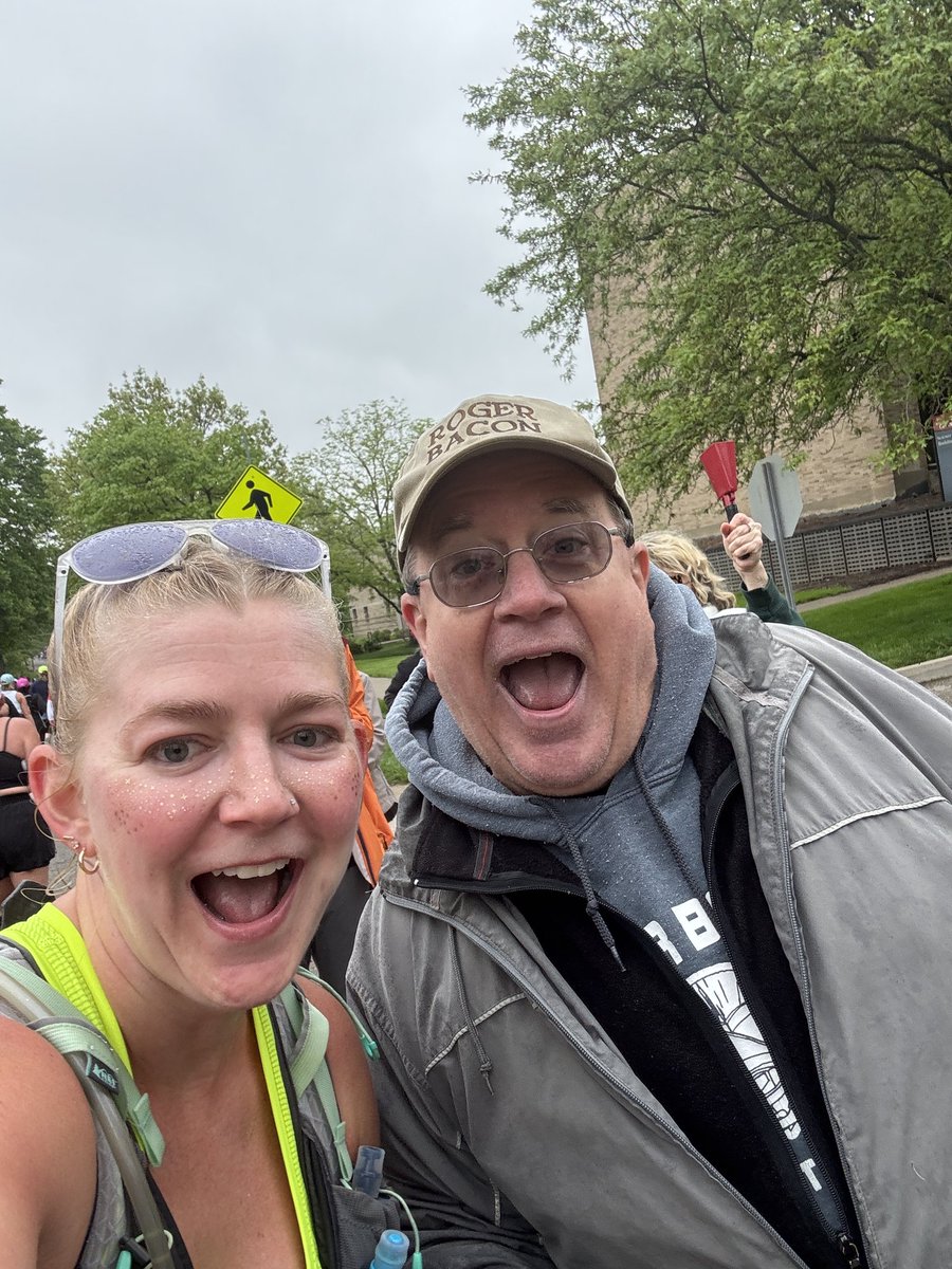 RB UWH Team alum Bailey Uetrecht '10 stopped by the UWH Team's station along today's Flying Pig Marathon for a pretzel and a selfie with Coach Doc Wittekind.
#HailSpartans