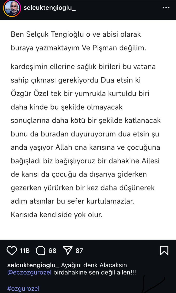 Selçuk Tengioğlu adına açılmış bir hesap acilen önlem alınması gerekiyor 

Özgür Özel katil korumalar #IndiaPakistanWar selçuk tengioğlu tutuklansın