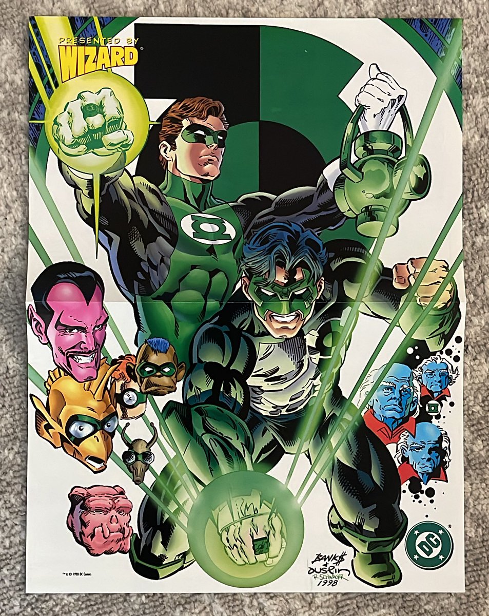 rholmes0520's tweet image. More #WizardMagazine goodies today and as time allows! Here’s a really cool Green Lantern mini poster by the great @RealBankster Darryl Banks, Austin, and Schwager! From Wizard #82 June ‘98… #GreenLantern #comics