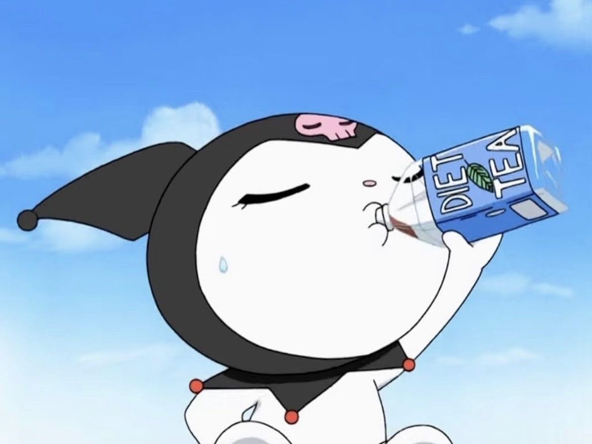 daiIysanrio's tweet photo. kuromi told me to tell u guys to stay hydrated today <3 https://t.co/qAS3J6PhQe