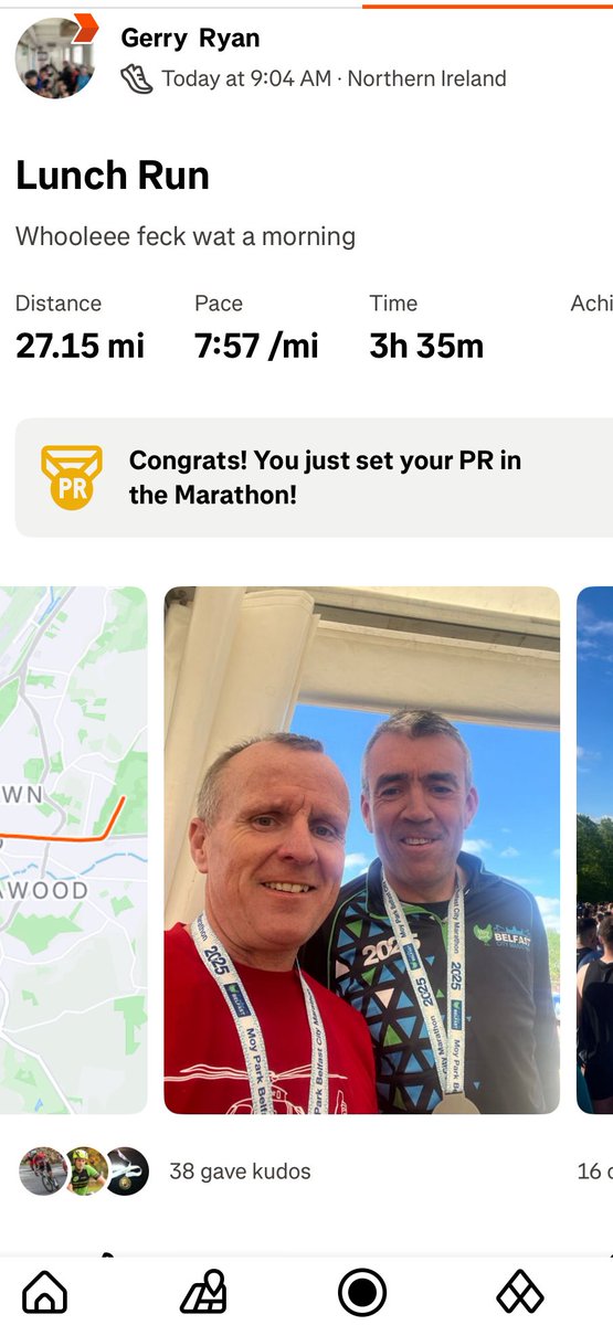 OneillryanGerry's tweet image. That was a day not to forget 🏃🏻‍♂️‍➡️ doing my 1st @belfastmarathon  fundraising for great cause @AirAmbulanceNI an getting to meet the great @johnnydoyle78 can 🏃🏻‍➡️ rightly without a 🏐
Hard earned  🥇