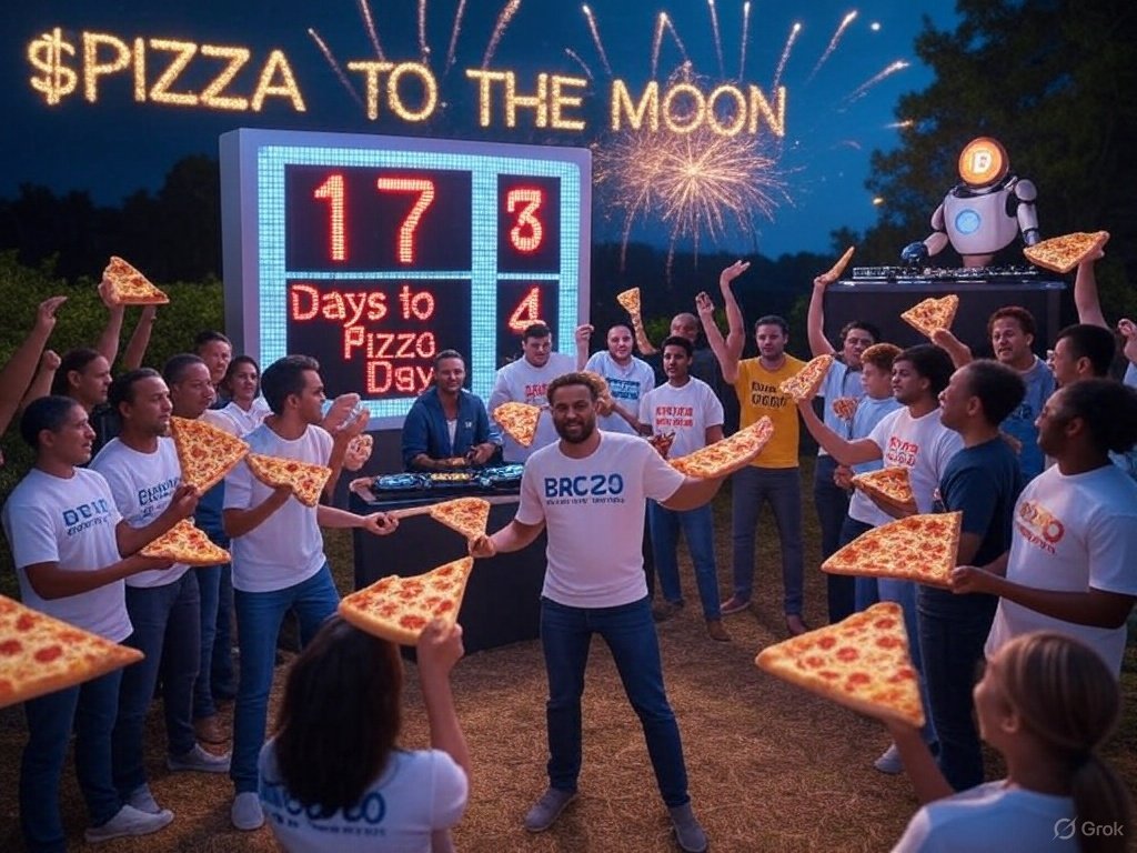 Countdown to Pizza Day... 
We’re not just celebrating history.
 We’re making it. 🍕

 #PizzaToken #PizzaDay2025 #BRC20 #CryptoCelebration #MemeFi #SatoshiSnack #CountdownCrypto #WAGMI