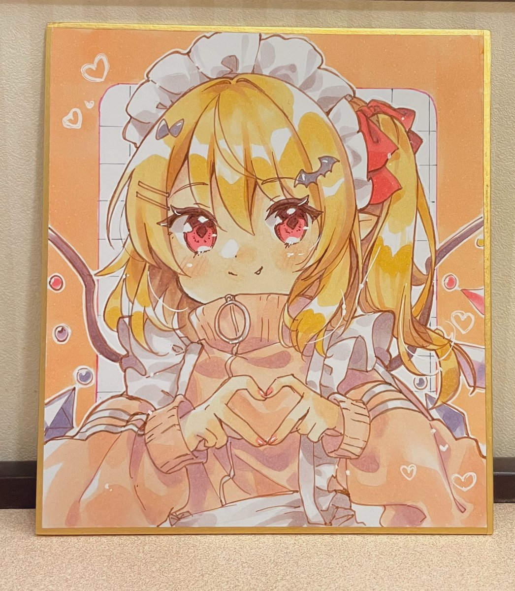 フランちゃん色紙1枚出来ました〜₍₍ (ง ˙ω˙)ว ⁾⁾