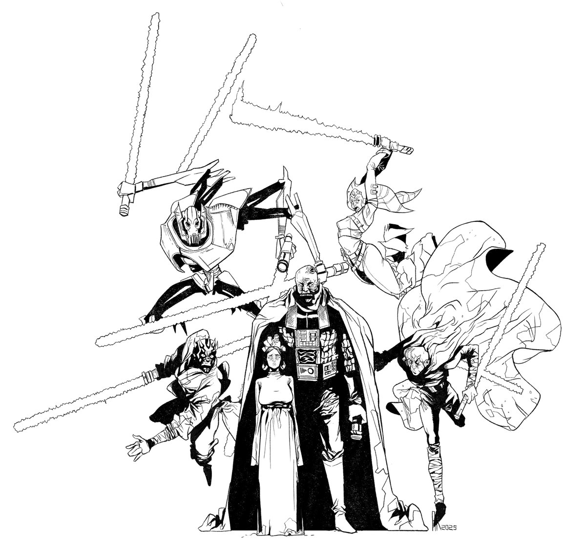 amahorisfw's tweet photo. #StarWars #StarWarsFanArt #StarWarsArt #SWArt #KyloRen #DarthVader #LeiaOrgana #DarthMaul #GeneralGrievous #AhsokaTano https://t.co/4Y3LMS2rmd