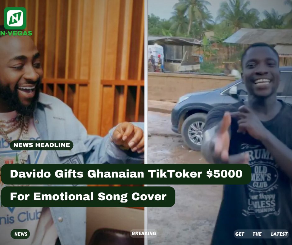 Afrobeats megastar Davido has once again demonstrated his generosity and appreciation for his fans by gifting $5,000 to Ghanaian TikToker #Ananzooficial. The gesture came after #Ananzooficial shared an emotional cover of Davido's track "With You," featuring Omah Lay.