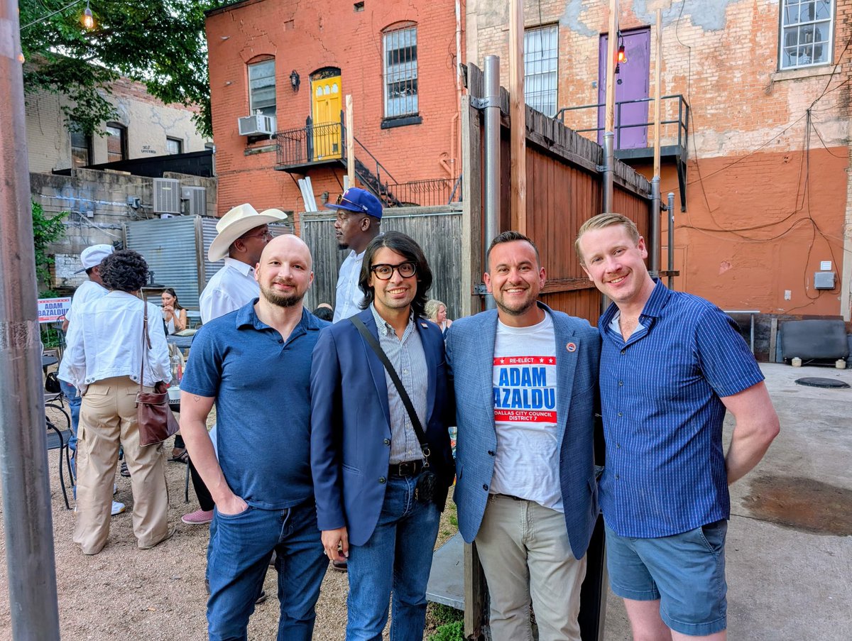 Stonewall Democrats of Dallas (@stonewalldalco) on Twitter photo Congrats to all our Dallas City Council candidates who won last night ! We still have two candidates in runoffs to get across the finish line! Letβs Go!! π³οΈβππ³οΈββ§οΈ <a href="/ChadWestDallas/">Chad West</a> <a href="/JesseForDallas/">Jesse Moreno</a> <a href="/ZarinGracey/">Zarin Gracey</a> <a href="/Jaime_Resendez/">Jaime Resendez</a> <a href="/AdamBazaldua/">Adam R. Bazaldua</a> <a href="/paulablackmon/">Paula Blackmonπ΅π΅π΅</a> <a href="/GayDWillis13/">Gay Donnell Willis</a> <a href="/ridleyfordallas/">Paul Ridley for Dallas</a> Congrats to all our Dallas City Council candidates who won last night ! We still have two candidates in runoffs to get across the finish line! Letβs Go!! π³οΈβππ³οΈββ§οΈ <a href="/ChadWestDallas/">Chad West</a> <a href="/JesseForDallas/">Jesse Moreno</a> <a href="/ZarinGracey/">Zarin Gracey</a> <a href="/Jaime_Resendez/">Jaime Resendez</a> <a href="/AdamBazaldua/">Adam R. Bazaldua</a> <a href="/paulablackmon/">Paula Blackmonπ΅π΅π΅</a> <a href="/GayDWillis13/">Gay Donnell Willis</a> <a href="/ridleyfordallas/">Paul Ridley for Dallas</a>