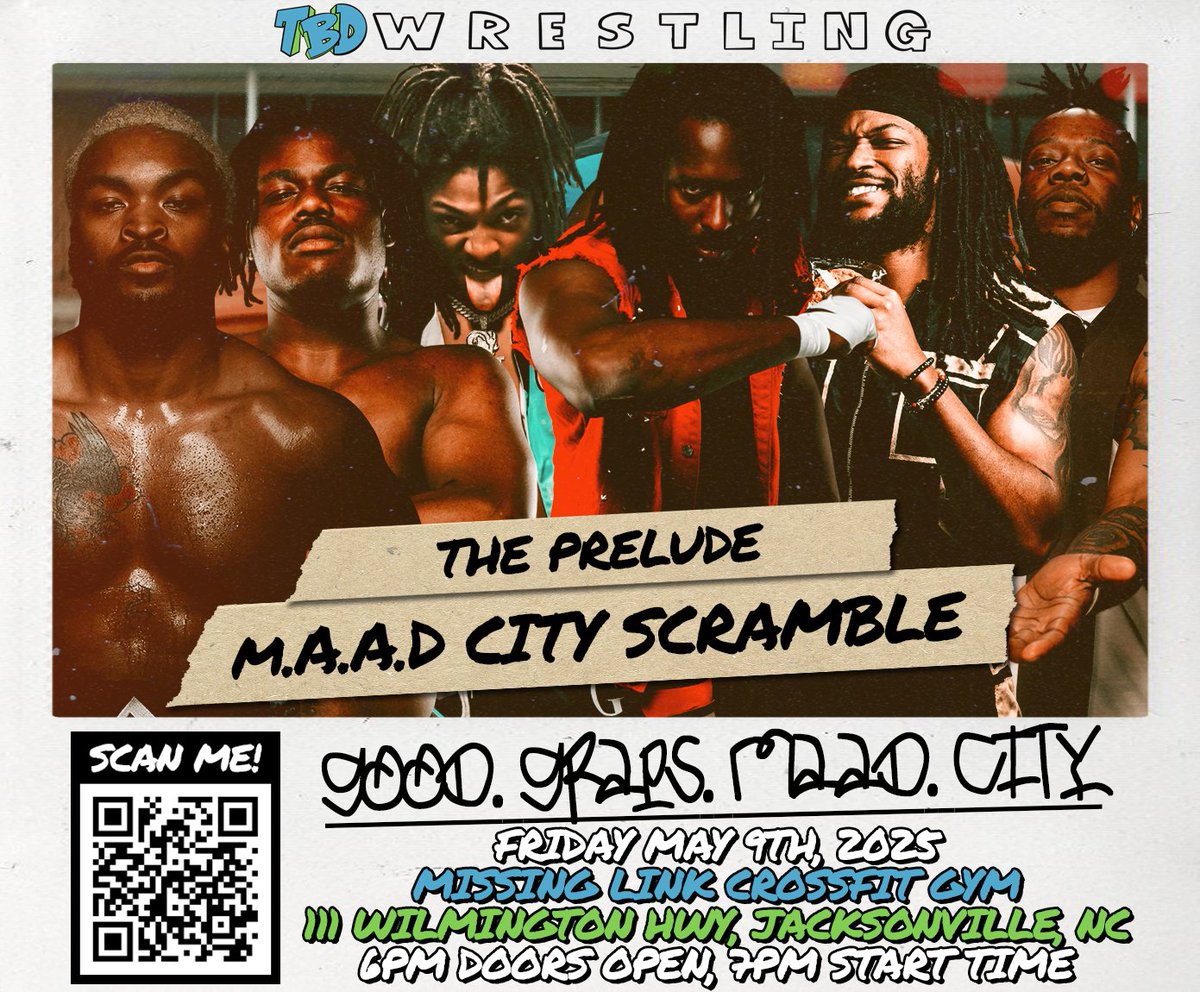 🚨 MATCH ANNOUNCEMENT! 🚨

On May 9th, the m.A.A.d city scramble will take place! <a href="/TheeAugustFears/">August Fears</a>, Cam Issac, <a href="/DrizzleMista/">DRE the G.O.A.T.🐐🦹🏾‍♂️🤙🏾</a>, <a href="/RealJJD/">Independent King JT</a>, <a href="/ReyhanInteus/">Cream Pie Papi</a>, and <a href="/TheSaintJulious/">Saint Julious</a> all look to walk out with their hand raised high, but there can only be one winner!