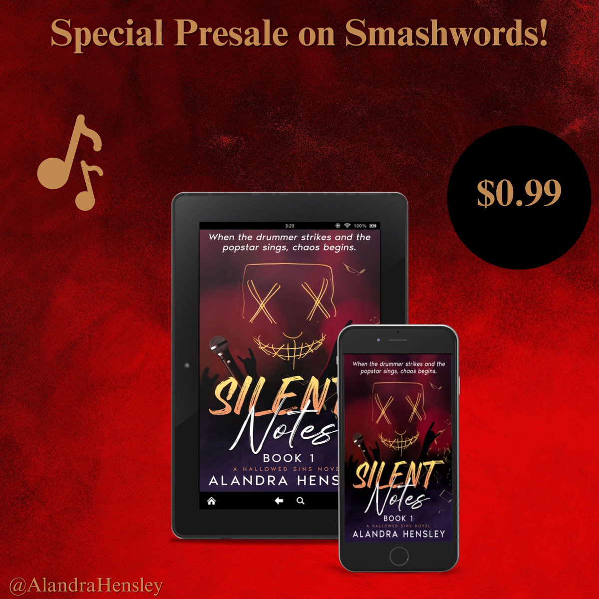 AlandraHensley's tweet image. The Silent Notes ebook is currently available for presale on Smashwords!

Link: smashwords.com/books/view/172…

#alandrahensley #silentnotes #darkromancebooks #RT