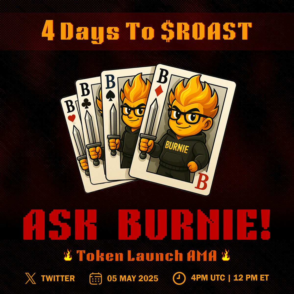 To celebrate the upcoming $ROAST token launch, we are going live 🔥

Ask me anything — no filters, major product updates, and some insider alpha 😉

📅 Date: 05 May 2025
🕓 Time: 4 PM UTC | 12PM ET