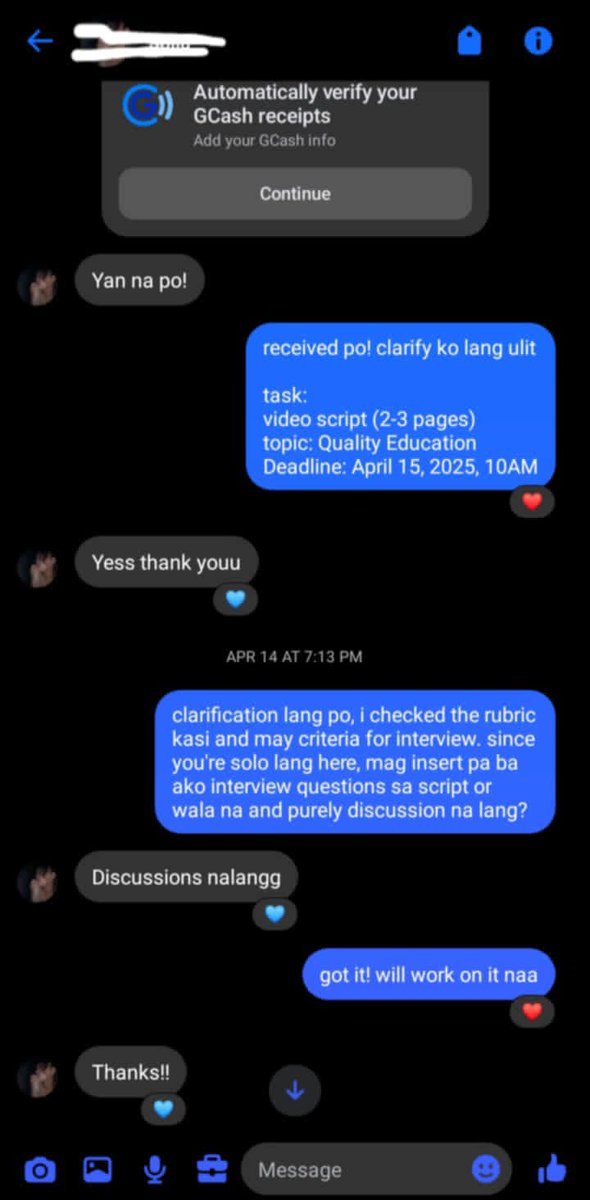 AteJ_acadcomms's tweet image. Legit check! Here&apos;s a convo with one of my clients&amp;lt;3
#academiccommissions #commstwt