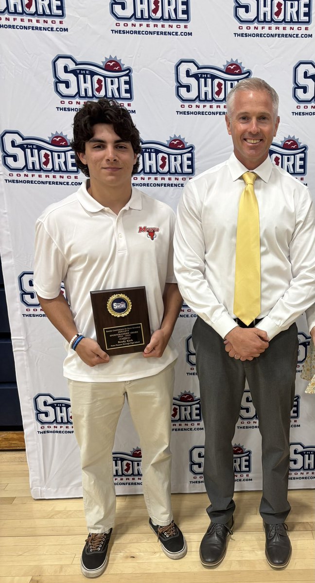 Congrats to Brady Kirk, the recipient of the Jack Levy Shore Conference Sportmaship Award. He is a leader on and off the field