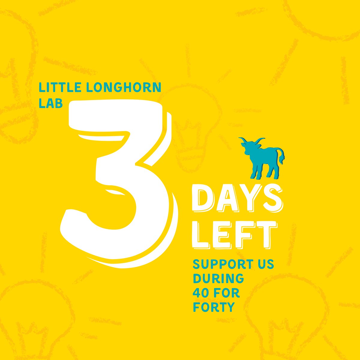 3 days until you can support the Little Longhorn Lab! We empower children with language delays/autism through free, research-backed caregiver coaching. 🗨️👥  

This 40 Hours for the Forty Acres (May 7/8), your gift helps us turn science into support. 🔗tinyurl.com/3jy6ydjs