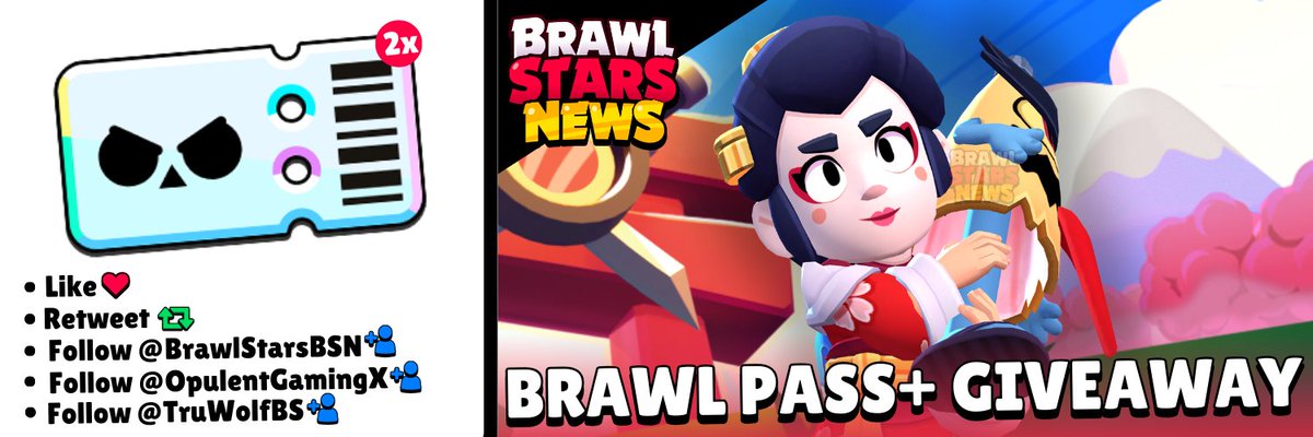 Tru Wolf (@truwolfbs) on Twitter photo 2X Brawlpass Plus Giveaway!🎁✨
TO ENTER:
👤 Follow: <a href="/TruWolfBS/">Tru Wolf</a>
👤 Follow: <a href="/OpuLentGamingX/">OpL | OpuLent Gaming</a>
👤 Follow: <a href="/BrawlStarsBSN/">BSN - Brawl News</a>
❤️ Like
🔄 Retweet
💬Comment "BP+"
⚠️Winner in 7 Days! 2X Brawlpass Plus Giveaway!🎁✨
TO ENTER:
👤 Follow: <a href="/TruWolfBS/">Tru Wolf</a>
👤 Follow: <a href="/OpuLentGamingX/">OpL | OpuLent Gaming</a>
👤 Follow: <a href="/BrawlStarsBSN/">BSN - Brawl News</a>
❤️ Like
🔄 Retweet
💬Comment "BP+"
⚠️Winner in 7 Days!