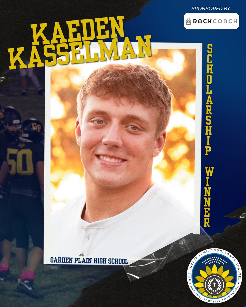 CoachBillSnyderFamily/SunflowerChapterNFF (@sunflowernff) on Twitter photo Shout out to <a href="/GPHSOwls/">Garden Plain HS</a>' <a href="/KasselmanKaeden/">Kaeden Kasselman</a> for his selection as a <a href="/SunflowerNFF/">CoachBillSnyderFamily/SunflowerChapterNFF</a> scholar-athlete. We'll recognize him at a banquet, May 7 in Manhattan. Thanks to <a href="/rackcoach/">RackCoach</a> for sponsoring this award. <a href="/GardenPlainAD/">Garden Plain AD</a> <a href="/playlikeanowl/">gardenplainfootball</a> <a href="/CoachRiceGP/">Todd Rice</a> Shout out to <a href="/GPHSOwls/">Garden Plain HS</a>' <a href="/KasselmanKaeden/">Kaeden Kasselman</a> for his selection as a <a href="/SunflowerNFF/">CoachBillSnyderFamily/SunflowerChapterNFF</a> scholar-athlete. We'll recognize him at a banquet, May 7 in Manhattan. Thanks to <a href="/rackcoach/">RackCoach</a> for sponsoring this award. <a href="/GardenPlainAD/">Garden Plain AD</a> <a href="/playlikeanowl/">gardenplainfootball</a> <a href="/CoachRiceGP/">Todd Rice</a>