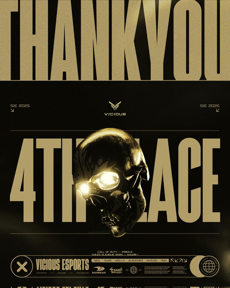 The Vicious (@thevicious_) on Twitter photo انتهت رحلتنا ضمن منافسات <a href="/SaudieLeague/">الدوري السعودي للرياضات الإلكترونية</a> في المركز الرابع 🏅
طموحنا كان اكبر ، بس عطينا كل اللي عندنا
وبنرجع أقوى قريبًا 🔥
#SEL
#FearTheVicious انتهت رحلتنا ضمن منافسات <a href="/SaudieLeague/">الدوري السعودي للرياضات الإلكترونية</a> في المركز الرابع 🏅
طموحنا كان اكبر ، بس عطينا كل اللي عندنا
وبنرجع أقوى قريبًا 🔥
#SEL
#FearTheVicious