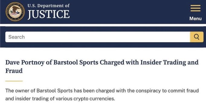 Portnoy charged with insider trading and fraud. Thoughts?

Tough day or good day for the #trenches?