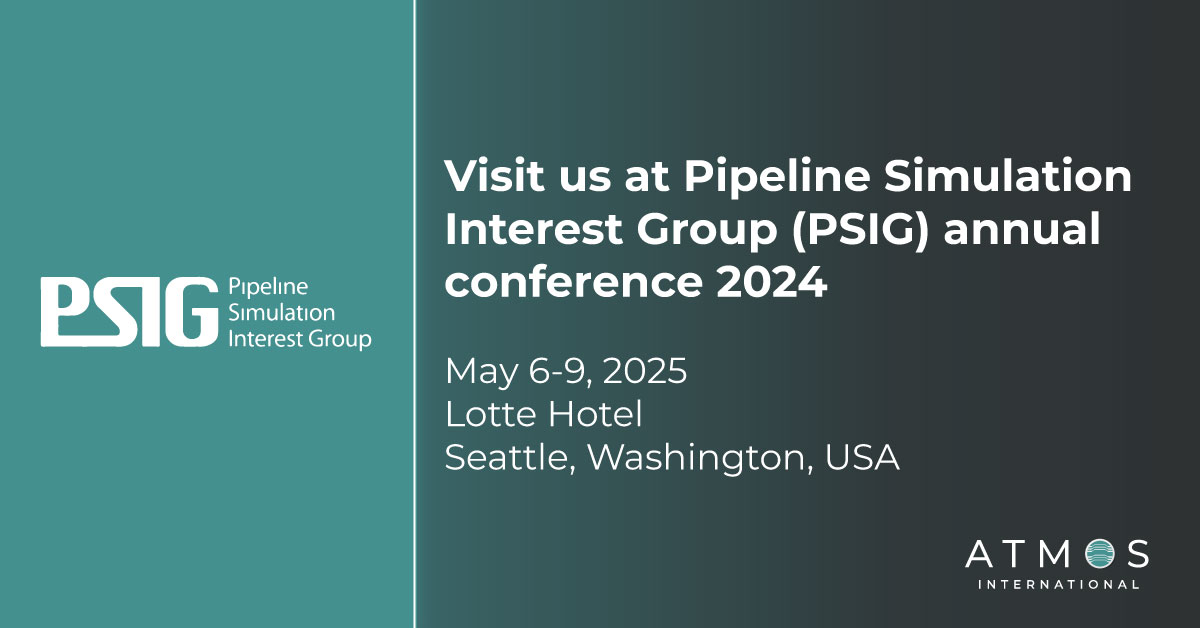 AtmosInt's tweet image. From May 6-9, meet us at the Pipeline Simulation Interest Group's annual conference.
For more information: okt.to/H85KeE
#Pipelinesimulation #SimulationSoftware #DigitalTwin
