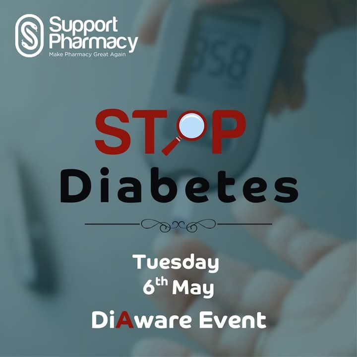 فاكرين إنكم مش هتشوفونا تاني؟! 🫣
راجعين من تاني مع إيفينت𝗗𝗶🅰️𝘄𝗮𝗿𝗲 .
عارف إن واحد من كل 6 مصريين مصاب بالسكري؟
مستنينك يوم الثلاثاء 6/5 أمام مبنى المدرجات الساعة 10,5
هنتكلم سوا عن:
✅ إيه هي أسباب مرض السكري وأنواعه
 ولو حد جاله غيبوبة سكر.. نتصرف إزاي معاه بسرعة؟
مستنينكم