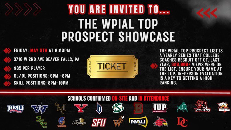 AchillesH81's tweet photo. Thank you @WPIAL_Insider for invite to the prospect showcase, can’t wait to compete!
@kubdog5 @AvonworthFB @drossman @TheWPIALEdition @PAELITE7v7 @PRZPAvic @toby_lux https://t.co/XywSzKOJ7n