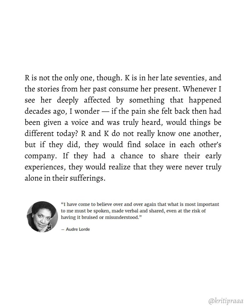 new essay: wrote about how listening to a loved one intently and carefully — not to answer, but to make them feel seen and heard — is the most intimate and caring thing we can do for them. 

1/3