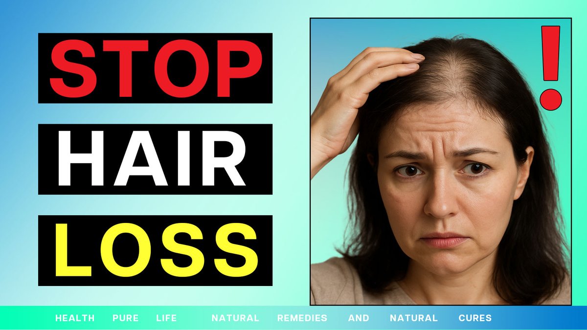 HealthPureLife's tweet photo. 10 Natural Fixes to Stop Hair Loss Before It’s Too Late
Discover 10 science-backed natural fixes—like biotin, rosemary oil &amp; omega-3s—to stop shedding and spark regrowth.
Watch now before it's too late!
https://t.co/1ENZwVDbY9
#HairLoss #HairGrowth #NaturalRemedies #HealthyHair https://t.co/QV7kGvmE9h