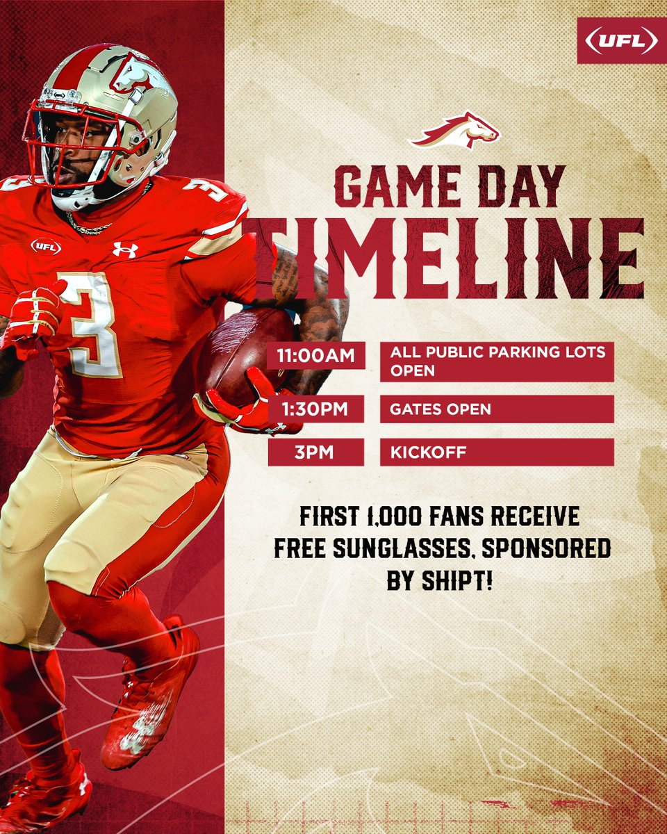 UFLStallions's tweet image. it's a beautiful day to #PackProtective ‼️

🎟️ tinyurl.com/5xu5wd2s