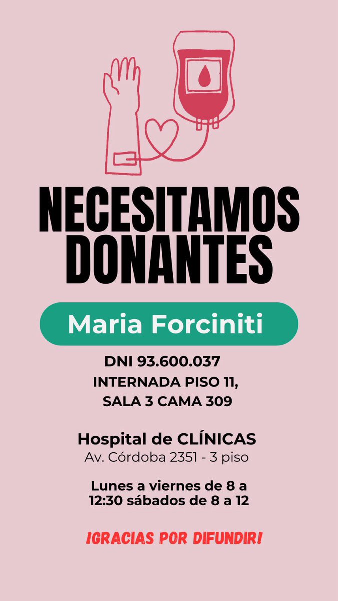 #Huracan Maria necesita donantes. 
Ayudemos a ayudar a una Quemera. 
Gracias.