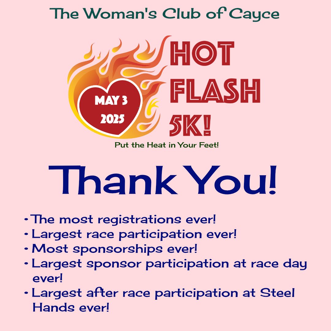 Thank You All!

Thank you for believing in us!

And after a good night's sleep we're ready to start planning for next year!

#timeforahotflashincayce