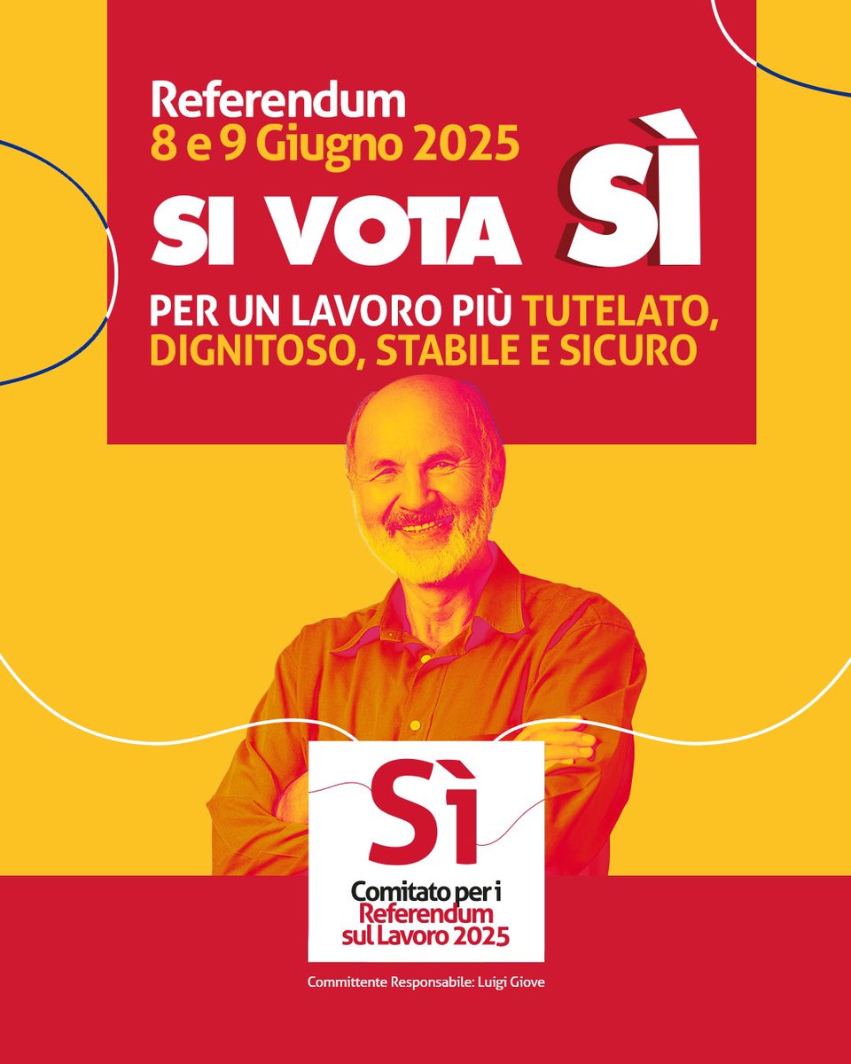 Per un lavoro più tutelato, dignitoso, stabile e sicuro, l’8 e 9 giugno al #Referendum2025 VOTA SÌ

#insiemeperilreferendum #Lavoro #Diritti #Cittadinanza #CGIL
