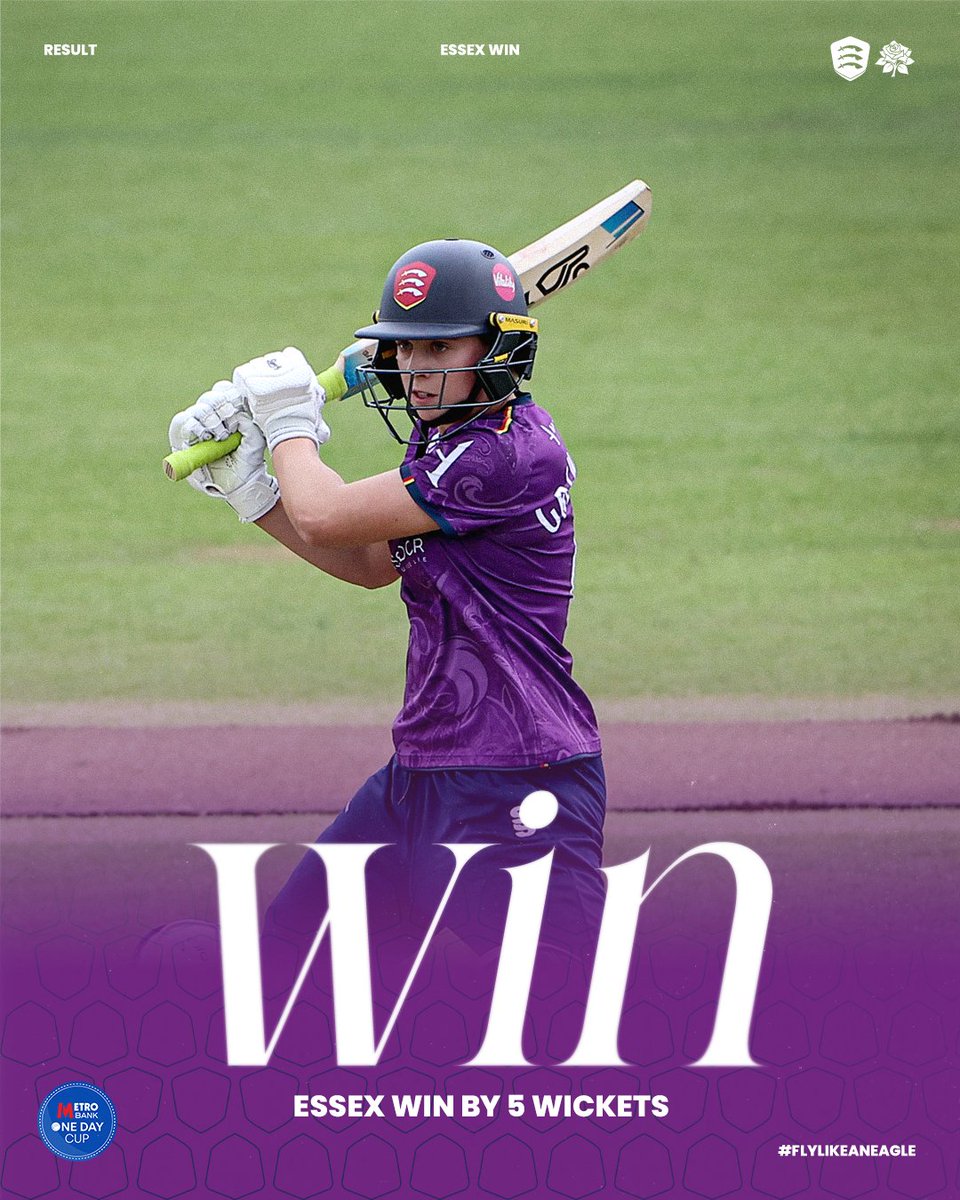 𝗦𝗘𝗖𝗨𝗥𝗜𝗡𝗚 𝗧𝗛𝗔𝗧 𝗙𝗜𝗥𝗦𝗧 𝗪! ✅

A brilliant all-round performance as we beat Lancashire Women here in CM2! 😃

🦅 #FlyLikeAnEagle