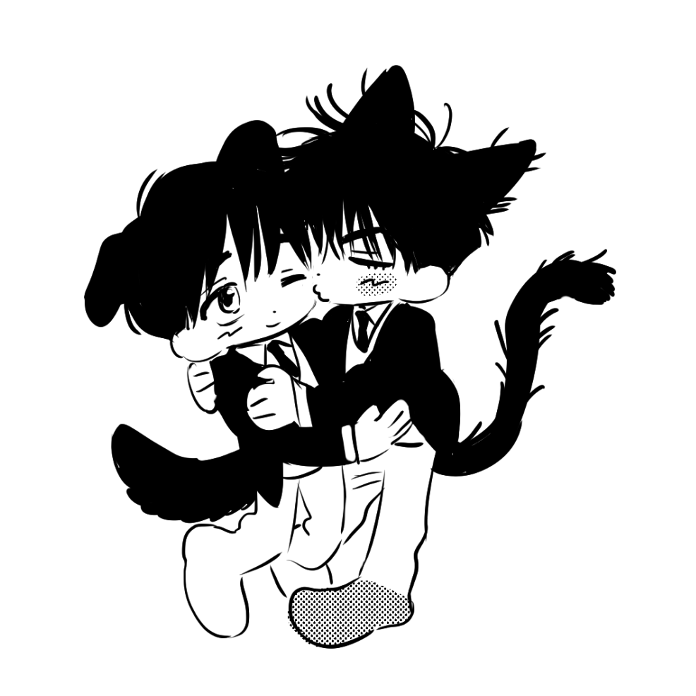 __heeso's tweet photo. 작년 그림 발굴. .🐈‍⬛🐕🐈‍⬛ https://t.co/KL0fg7S2lf