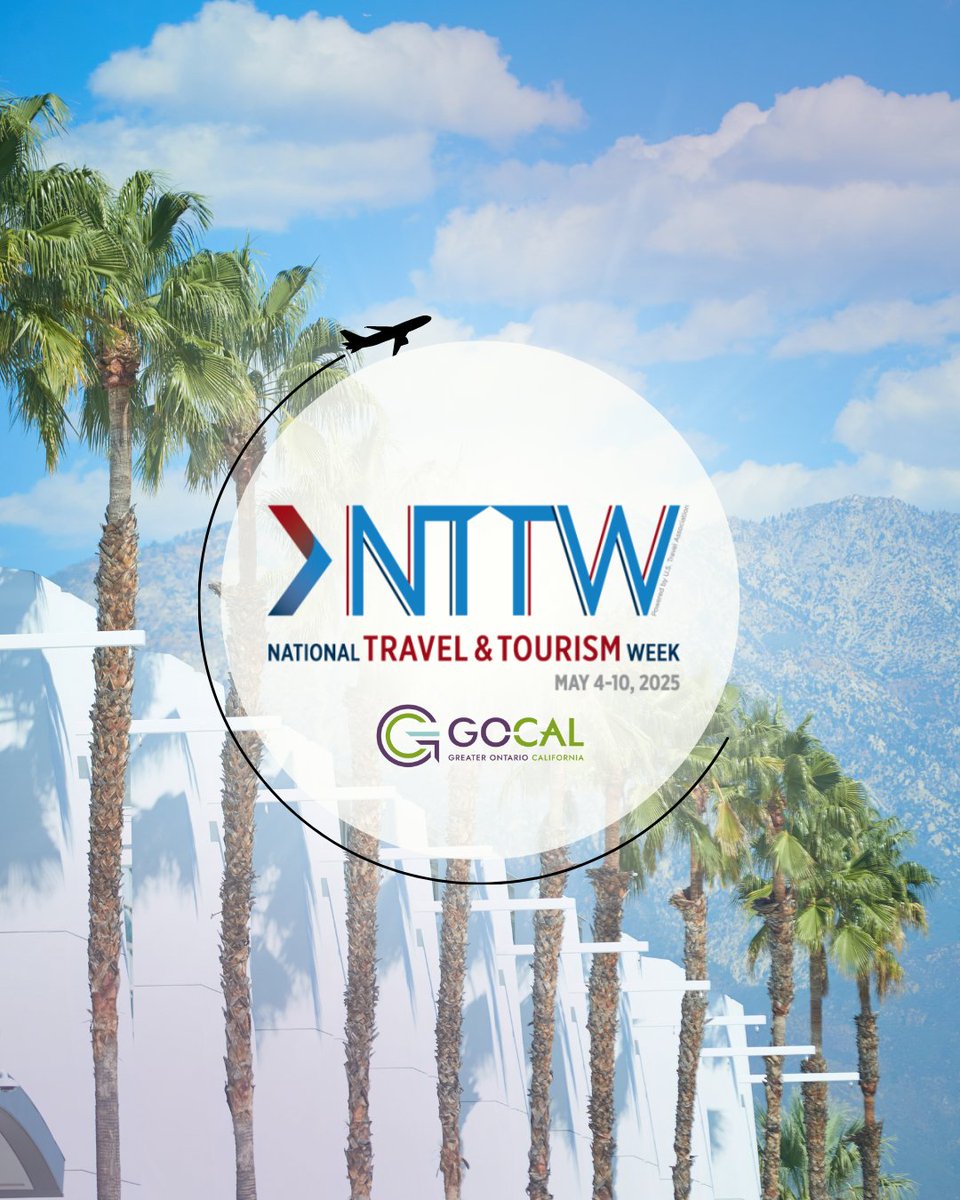 🌟 Celebrate National Travel &amp; Tourism Week!🌟

From May 4-11, let’s explore the hidden gems, vibrant culture, and breathtaking landscapes of Greater Ontario, CA! Whether you’re sipping local wines, hiking scenic trails, or discovering downtown. #NTTW25