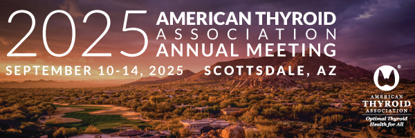American Thyroid Association (@amthyroidassn) on Twitter photo 2025 ATA Annual Meeting Website – Now Live!
Join us this fall to reconnect with colleagues at the premiere annual event for thyroid education.
ow.ly/BEbF50VLW3g
#ThyroidResearch #ThyroidEducation #atathyroid2025 <a href="/thyroidjournal/">Thyroid Journal</a> <a href="/clinicalthyroid/">Clinical Thyroidology</a> 2025 ATA Annual Meeting Website – Now Live!
Join us this fall to reconnect with colleagues at the premiere annual event for thyroid education.
ow.ly/BEbF50VLW3g
#ThyroidResearch #ThyroidEducation #atathyroid2025 <a href="/thyroidjournal/">Thyroid Journal</a> <a href="/clinicalthyroid/">Clinical Thyroidology</a>