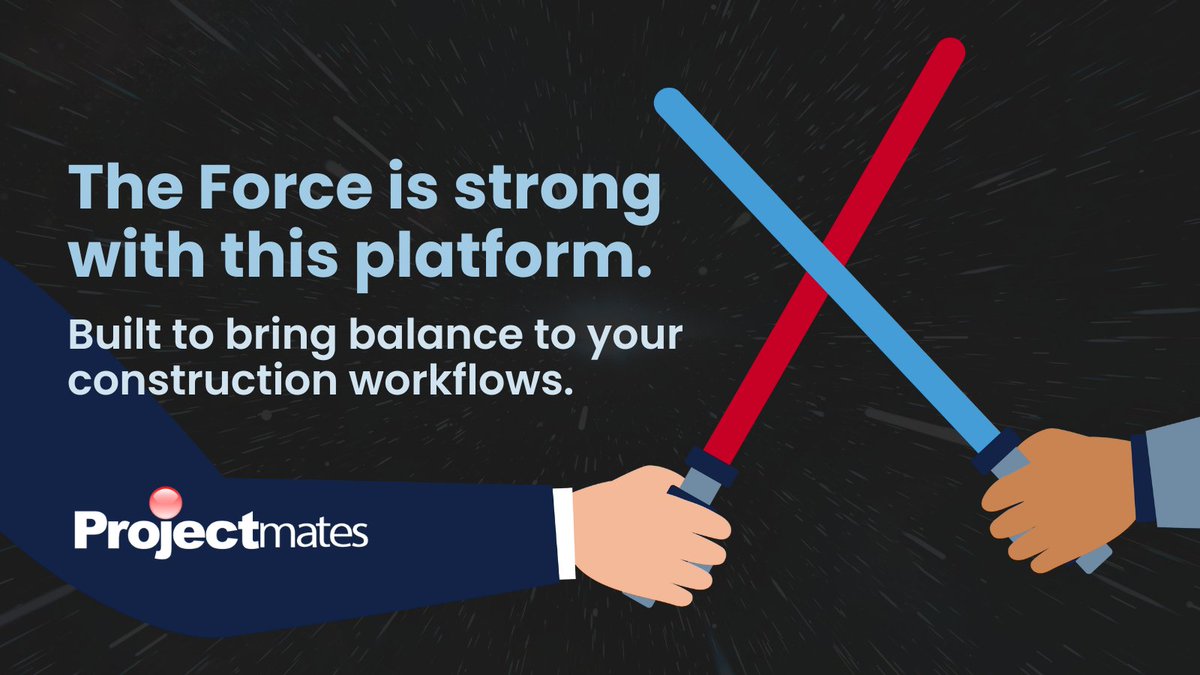 Projectmates Team (@projectmates) on Twitter photo Managing construction projects shouldn’t feel like navigating a Death Star blueprint. Projectmates brings balance to your workflows — no more chasing approvals across the galaxy.
May your projects be on time and fully operational. #MayThe4th Managing construction projects shouldn’t feel like navigating a Death Star blueprint. Projectmates brings balance to your workflows — no more chasing approvals across the galaxy.
May your projects be on time and fully operational. #MayThe4th