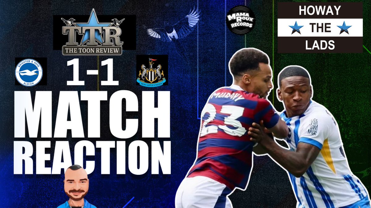 TTR (@thetoonreview) on Twitter photo 📺 New video now available on TTR YouTube Channel.
⚽️ Brighton 1 Newcastle United 1 | Match Reaction!
🎙️ Paul gives you his reaction to the draw at the Amex Stadium.
🔗 Click the link below. ⬇️
#NUFC #NUFCFans <a href="/NUFC/">Newcastle United</a> #BHANEW
youtu.be/9pT4e6Ehwmo?si… 📺 New video now available on TTR YouTube Channel.
⚽️ Brighton 1 Newcastle United 1 | Match Reaction!
🎙️ Paul gives you his reaction to the draw at the Amex Stadium.
🔗 Click the link below. ⬇️
#NUFC #NUFCFans <a href="/NUFC/">Newcastle United</a> #BHANEW
youtu.be/9pT4e6Ehwmo?si…